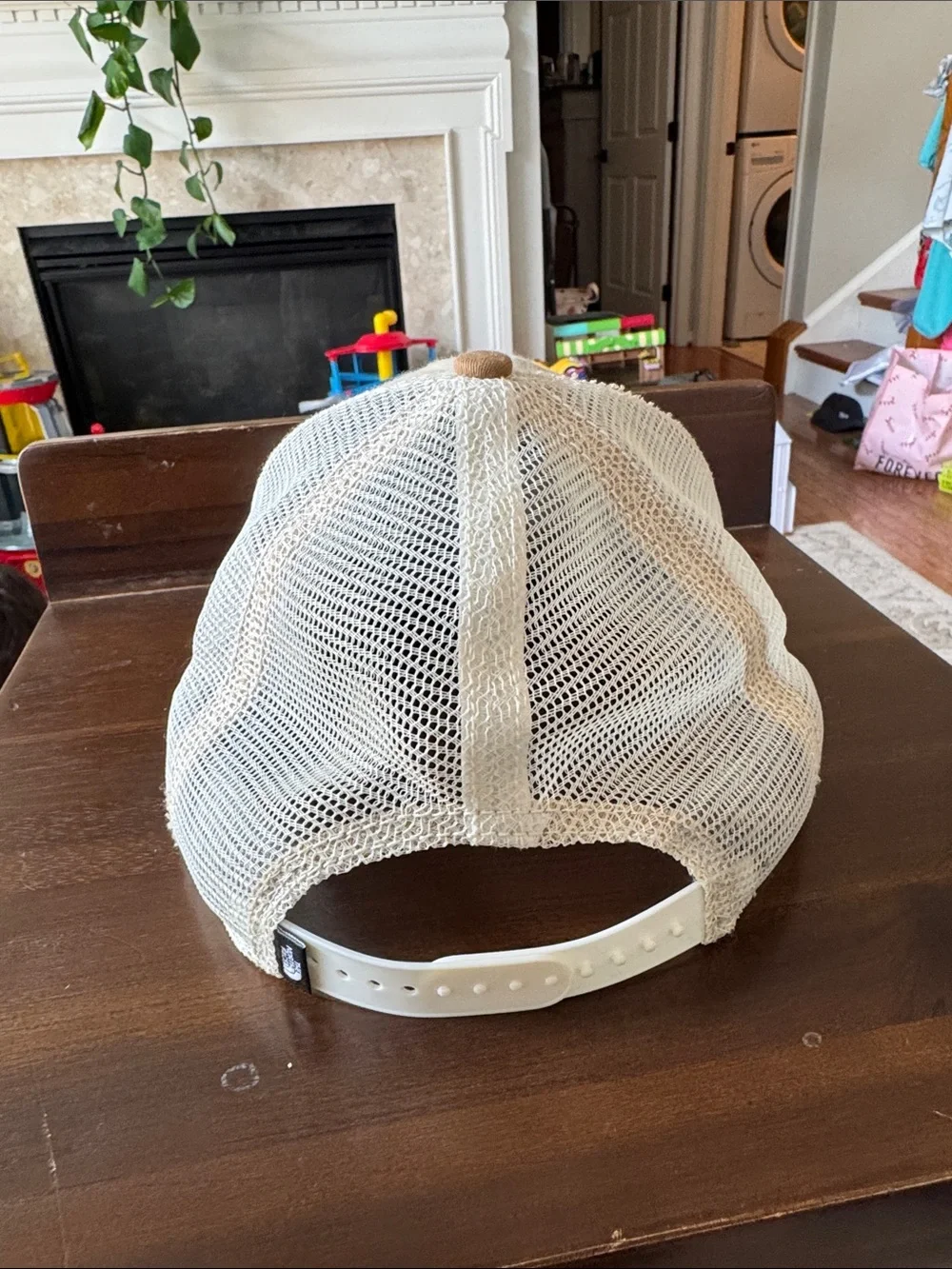 The North Face Beige and Brown Mesh Trucker Hat